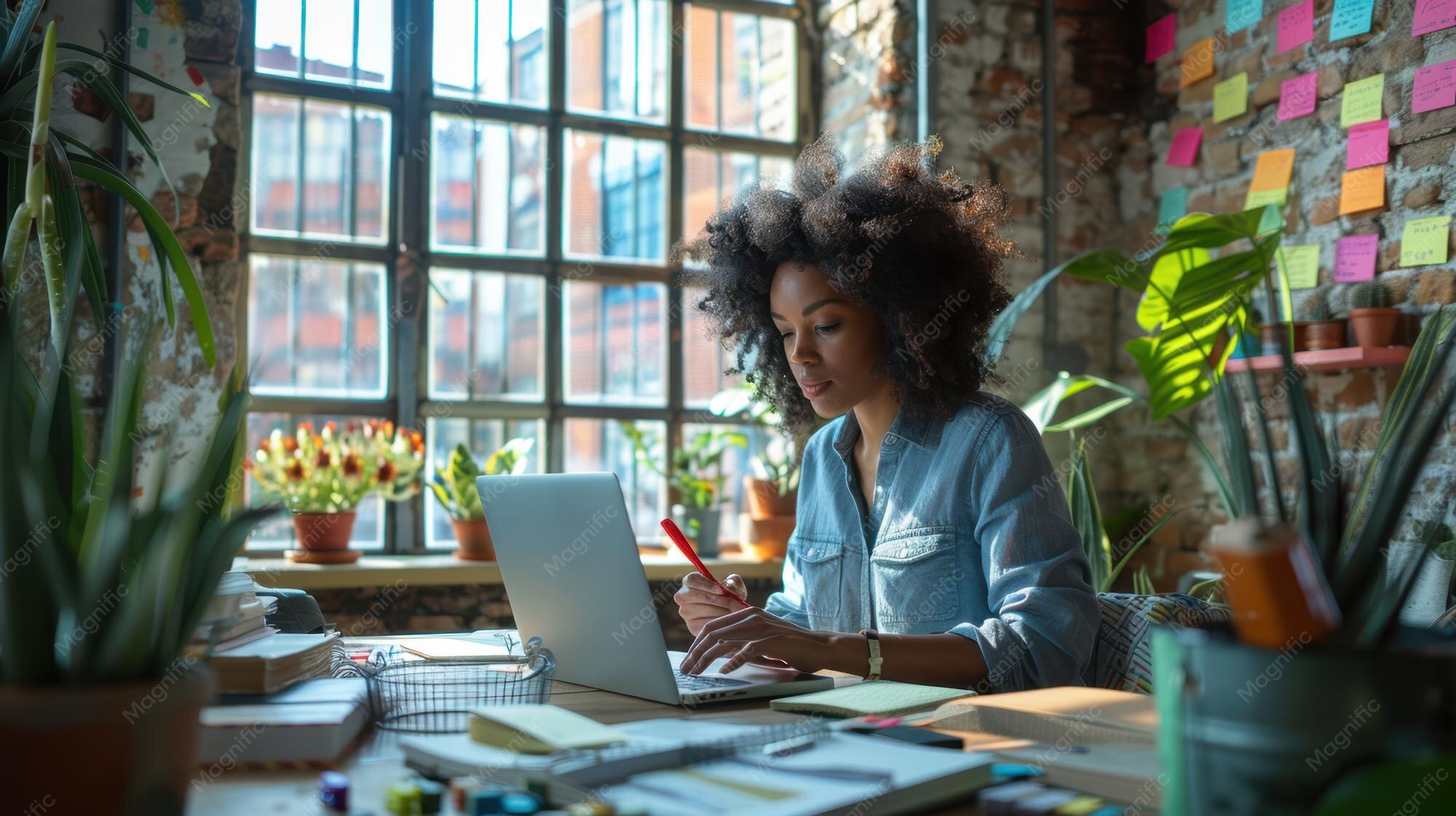 Woman working with TechBrush